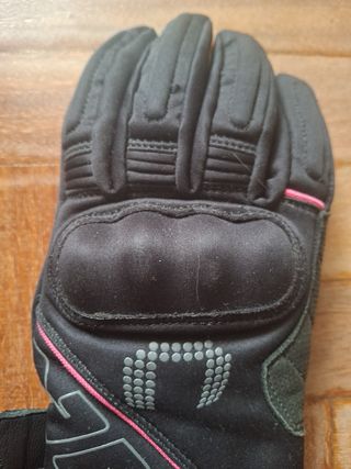 Guantes moto mujer | Negro-Rosa