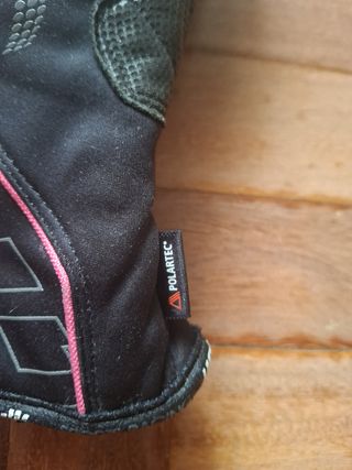 Guantes moto mujer | Negro-Rosa