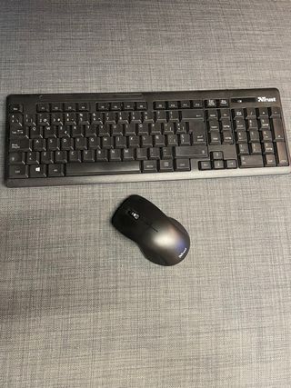 Teclado y ratón Trust negros