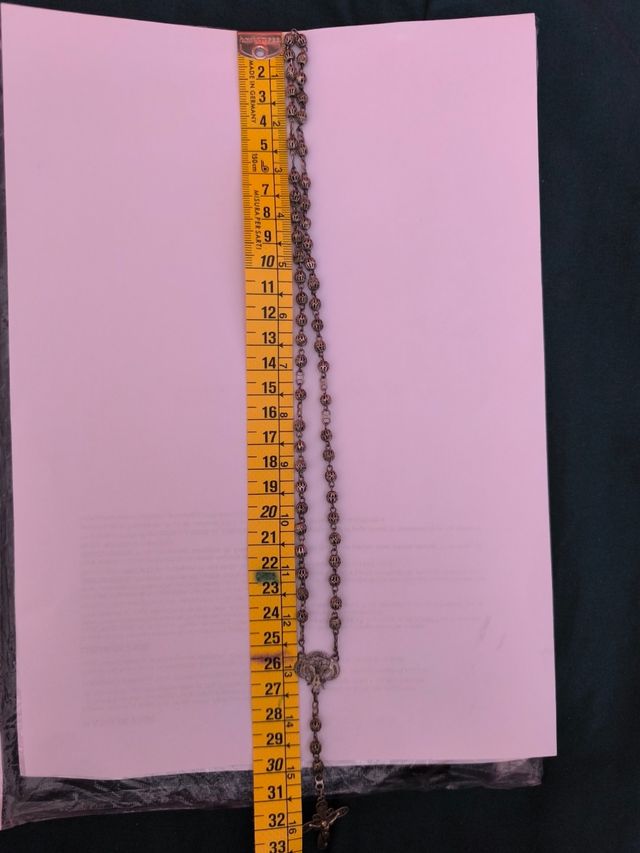 Rosario antiguo acero - 33cm