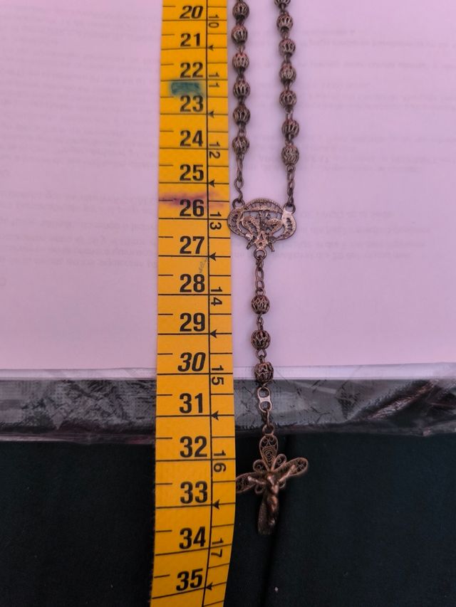Rosario antiguo acero - 33cm