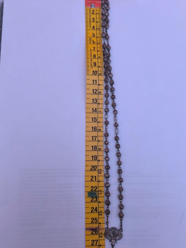 Rosario antiguo acero - 33cm