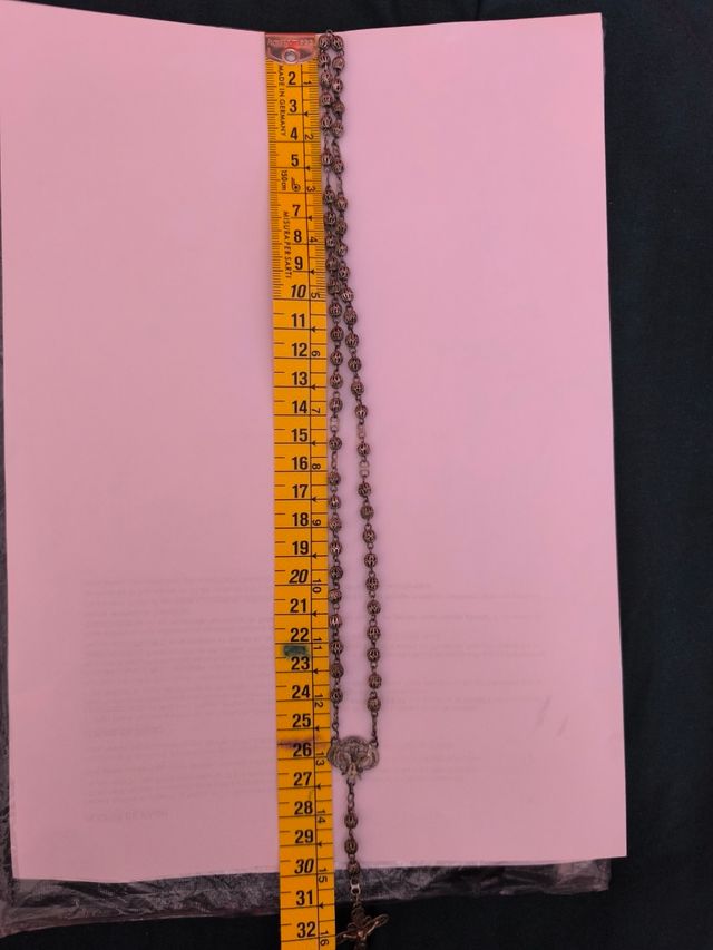 Rosario antiguo acero - 33cm