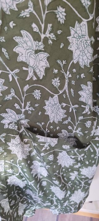 Kimono Natura seda verde oliva