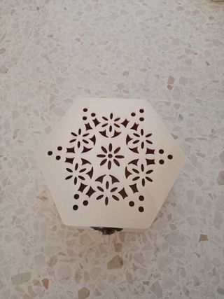 Cajas Decorativas Hexagonales de Madera