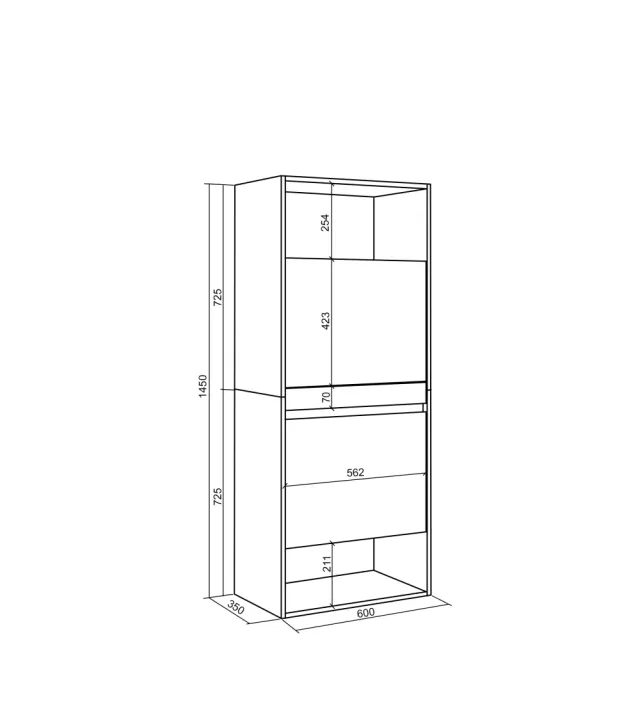 Zapatero moderno 60x35x145cm