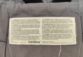 Manduca First Portabebés Gris