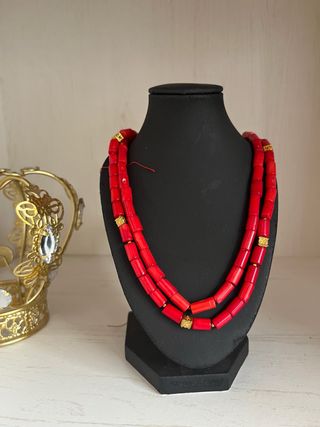 Collar Coral Rojo 5x9mm