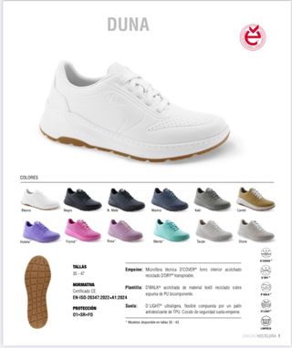 Zapatillas DUNA antideslizante Deportivas