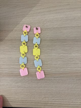 Pendientes largos | Colores pastel