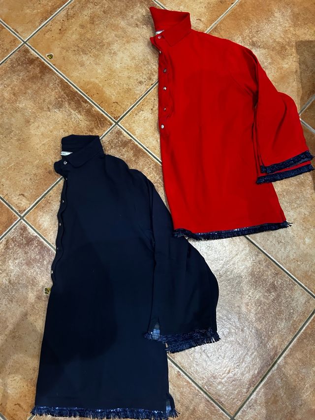 2 Maglie Donna Tg M - Blu e Rossa