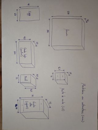 Set Dormitorio matrimonio - Nogal oscuro