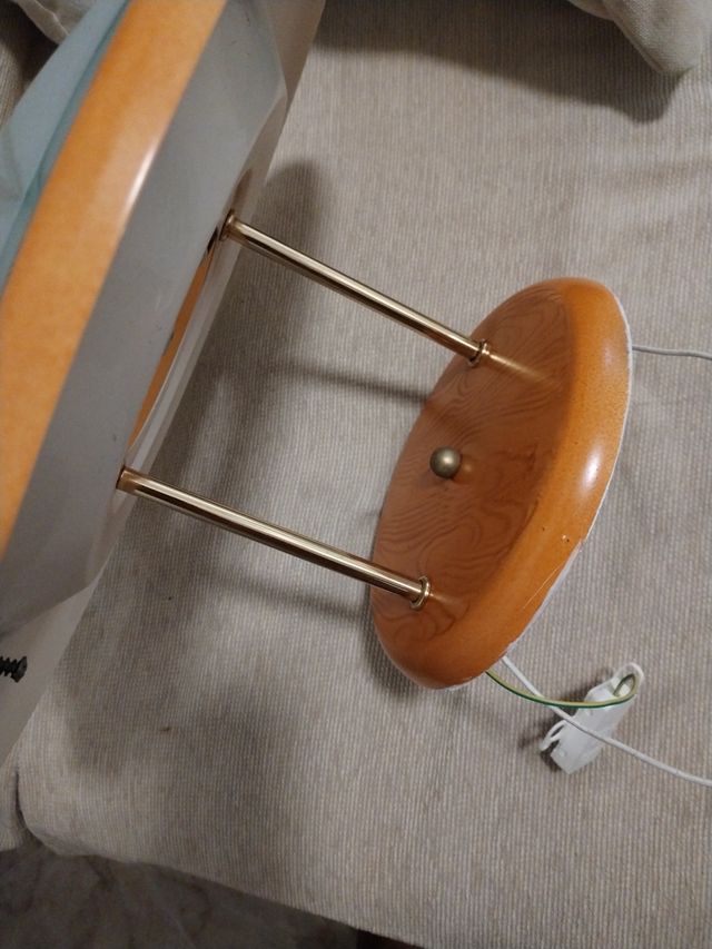 Lampara techo imitación madera