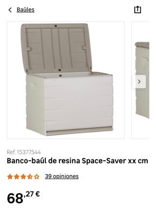 Baúl almacenaje grande 80x54x60cm