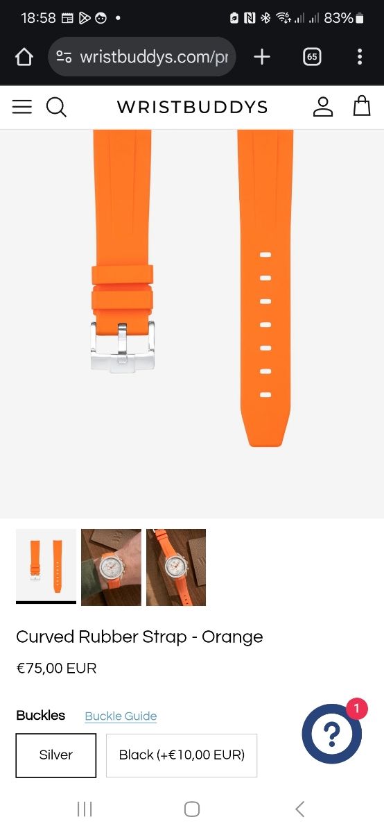 Correa caucho naranja wristbuddys - Omega x Swatch