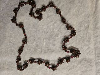 Collana granati marroni e rossi