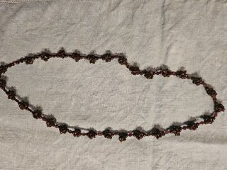 Collana granati marroni e rossi