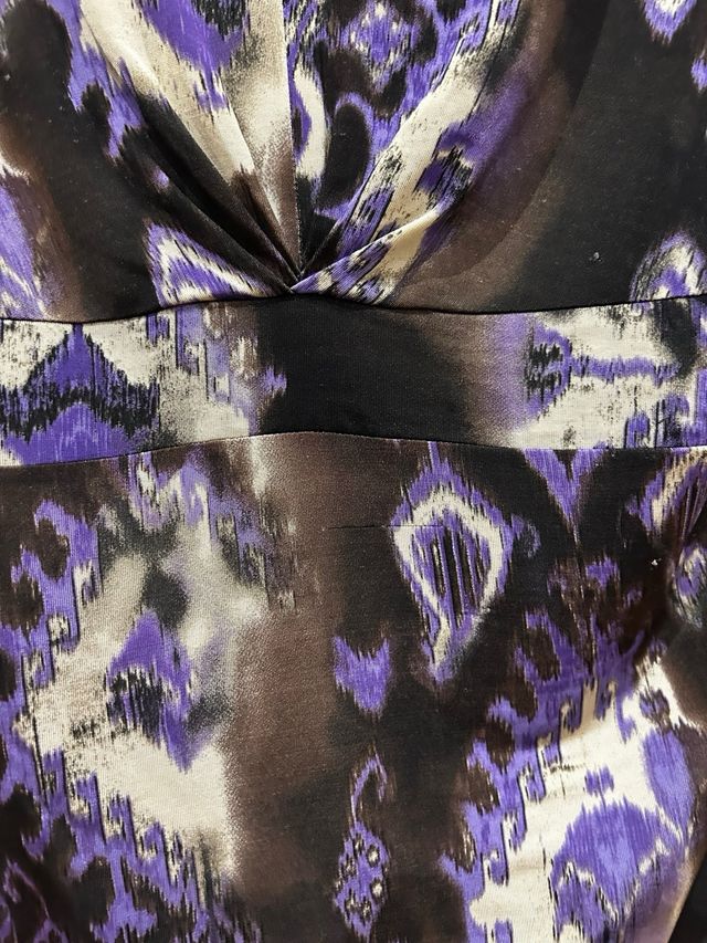 Maglia donna - Scollo a V - Marrone Viola