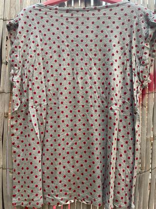 Camiseta lunares roja y gris print DOLORES 