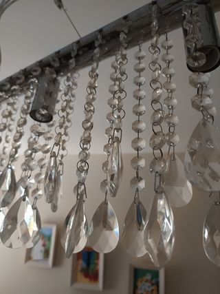 Lámpara colgante cristal 5 luces