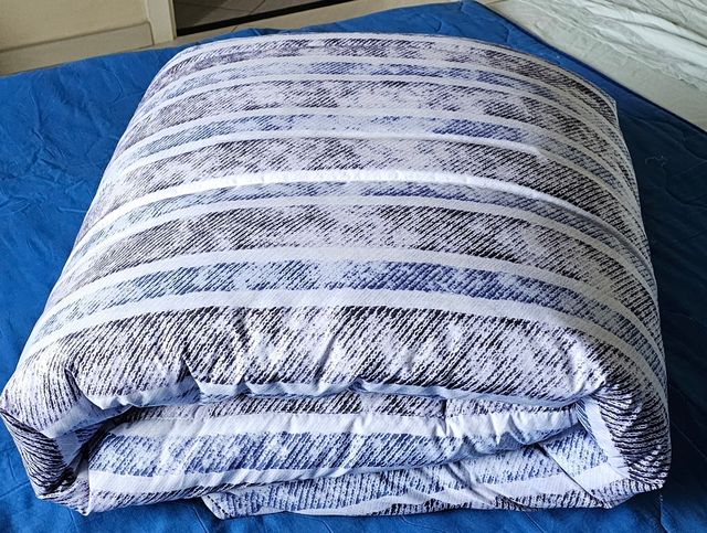 Trapunta singola blu e lilla