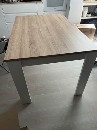 Mesa comedor - Blanco & Beige