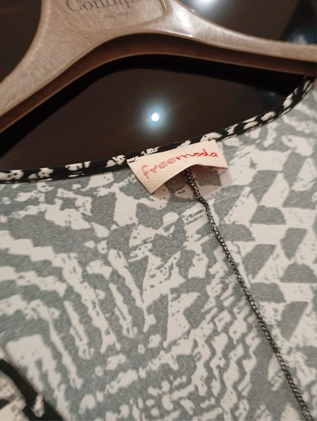 Vestito lungo bianco e nero