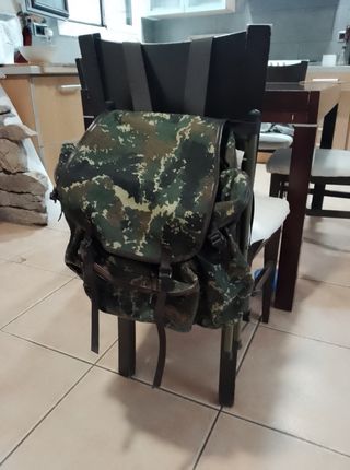 Mochila/taburete vintage camuflaje 