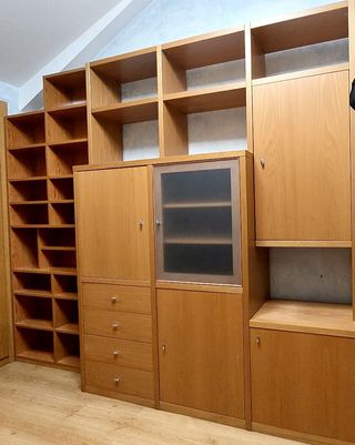 Librería Mueble modular madera salón, habitación 
