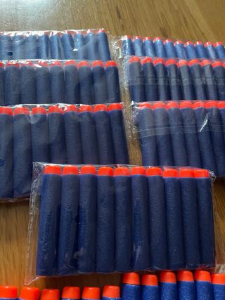 100 balas Nerf azules