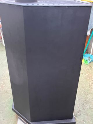 Chimenea metálica negra - Gran capacidad