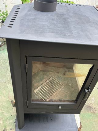 Chimenea metálica negra - Gran capacidad