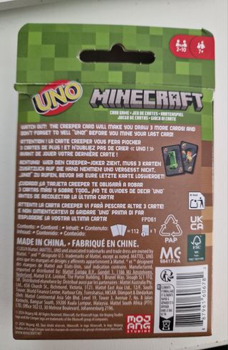 UNO Minecraft: Juego de cartas