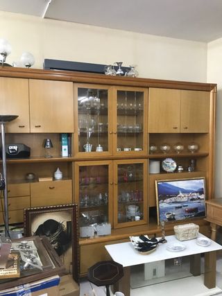 Mueble salón madera - Vitrina