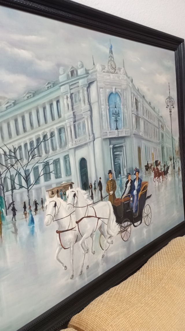 Cuadro pintor palmero: óleo s.XIX