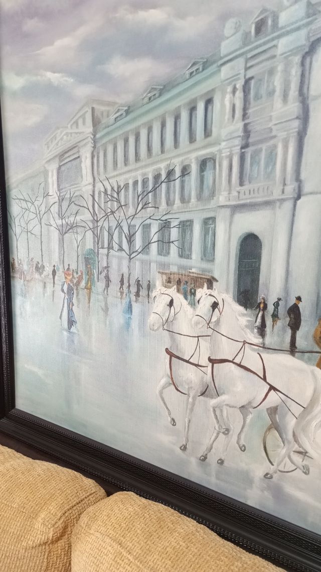 Cuadro pintor palmero: óleo s.XIX