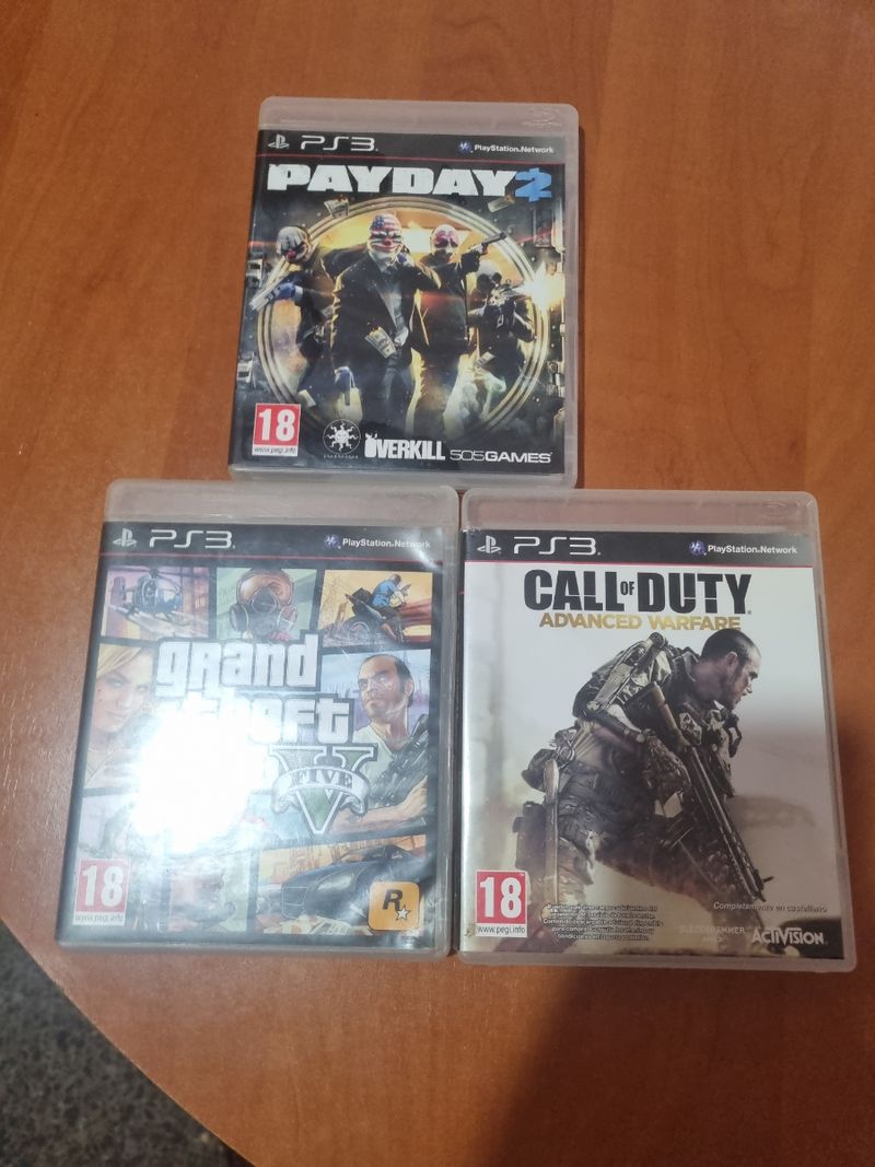 Imagen de 3 Juegos PS3: GTA V, COD AW, Payday 2