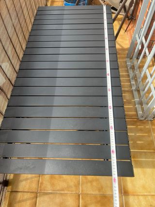 Mesa camping plegable negra
