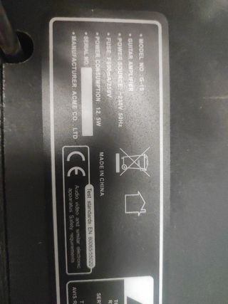 Amplificador guitarra pequeño