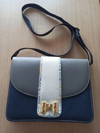 Bolso bandolera Compañía Fantástica - Azul Gris