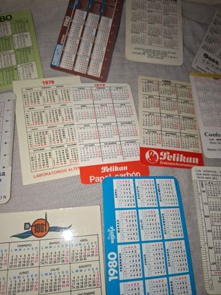 Calendarios años 70/80: Lote