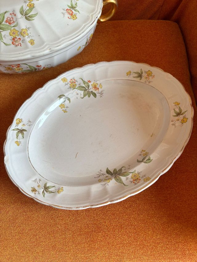 Vajilla porcelana años 50 - Flores