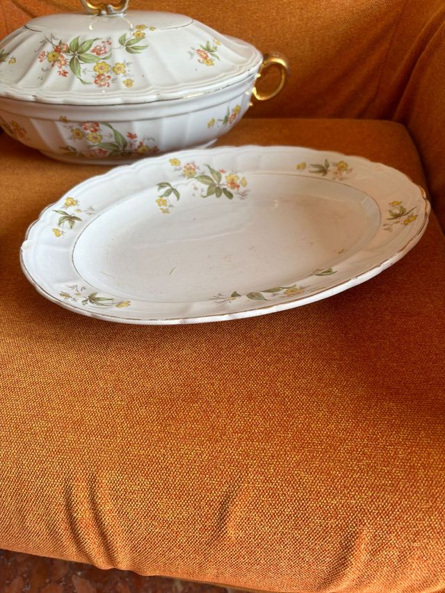 Vajilla porcelana años 50 - Flores