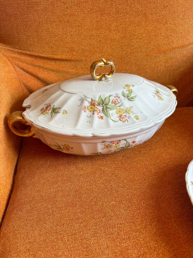 Vajilla porcelana años 50 - Flores