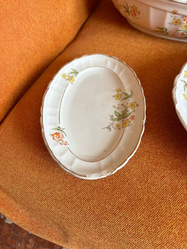 Vajilla porcelana años 50 - Flores