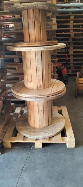 Mesa bobina madera jardín