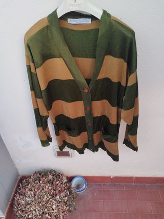 Cardigan Patrizia Bartoli Verde e senape scuro 