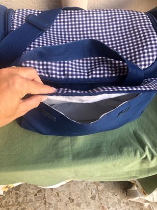 Borsone Passeggino - Blu a Quadri