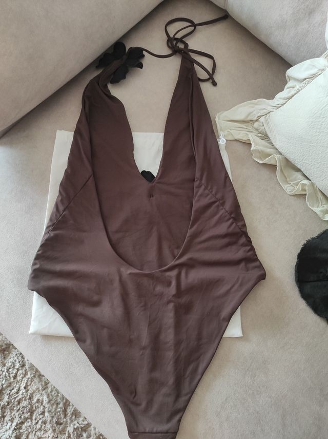 Bañador Zara marrón - flores