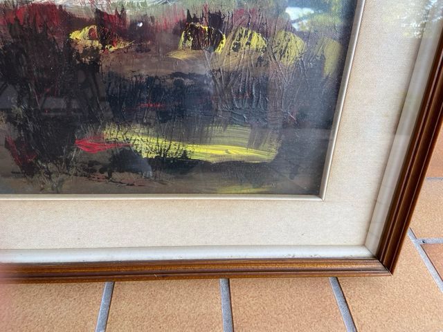 Quadro olio astratto vintage